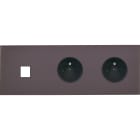 MODELEC - Façade Désir Anthracite Mat Triple Horizontale M1 PC Pc