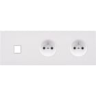 MODELEC - Façade Désir Blanc Mat Triple Horizontale M1 PC Pc