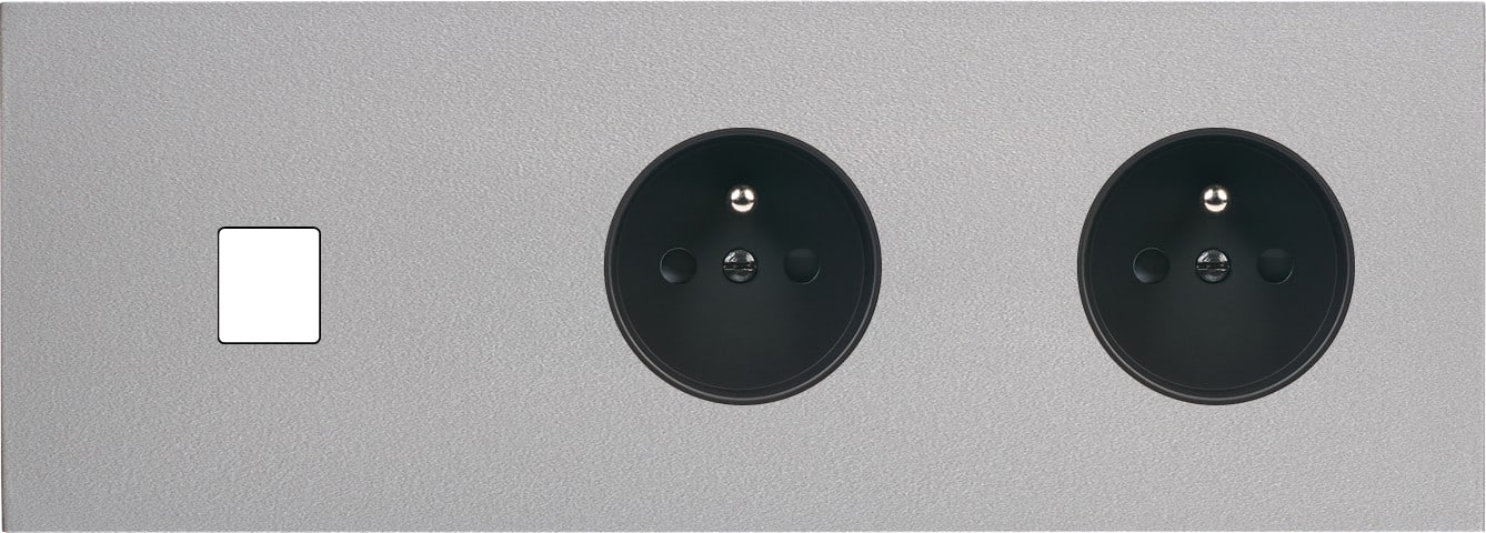 MODELEC - Façade Désir Alu Mat Triple Horizontale M1 PC Pc