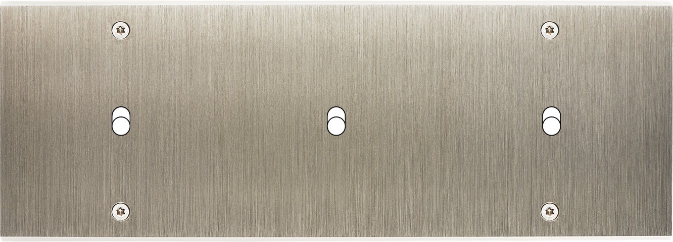 MODELEC - Façade Confidence Laiton Acier Brosse Triple Horizontale B1 B1 B1 à Vis