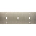 MODELEC - Façade Confidence Laiton Acier Brosse Triple Horizontale B1 B1 B1 à Vis