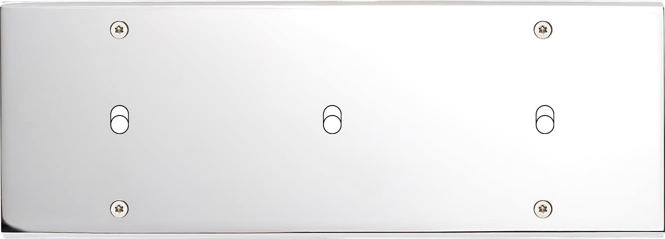 MODELEC - Façade Confidence Laiton Chrome Triple Horizontale B1 B1 B1 à Vis