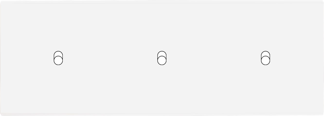 MODELEC - Façade Confidence Laiton Blanc Email Triple Horizontale B1 B1 B1