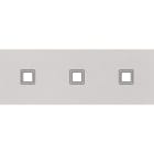 MODELEC - Façade Empreintes VOLUME Blanc Triple Horizontale 3 x 1 bouton carré, magnétique