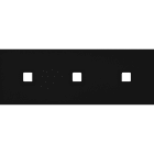 MODELEC - Façade Empreintes VOLUME Noir Triple Horizontale 3 x 1 bouton carré, magnétique