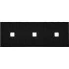 MODELEC - Façade Empreintes LIGNE Noir Triple Horizontale 3 x 1 bouton carré, magnétique