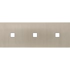 MODELEC - Façade Empreintes PLAN Nickel Sat Triple Horizontale 3 x 1 bouton carré