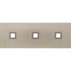 MODELEC - Façade Empreintes VOLUME Nickel Sat Triple Horizontale 3 x 1 bouton carré