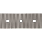 MODELEC - Façade Empreintes LIGNE Nickel Sat Triple Horizontale 3 x 1 bouton carré