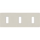 MODELEC - Façade "M" Nickel Brosse Triple Horizontale 1 Bouton 1 Bouton 1 Bouton magnétiq