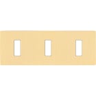 MODELEC - Façade "M" Laiton Brosse Triple Horizontale 1 Bouton 1 Bouton 1 Bouton magnétiq