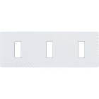 MODELEC - Façade "M" Blanc Mat Triple Horizontale 1 Bouton 1 Bouton 1 Bouton magnétique