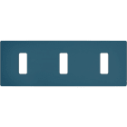 MODELEC - Façade "M" Gris Mat Triple Horizontale 1 Bouton 1 Bouton 1 Bouton magnétique