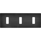 MODELEC - Façade "M" Acier Verni Triple Horizontale 1 Bouton 1 Bouton 1 Bouton magnétique