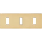 MODELEC - Façade "M" Laiton Miroir Triple Horizontale 1 Bouton 1 Bouton 1 Bouton magnétiq