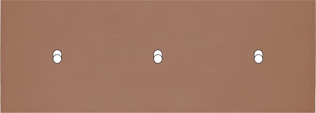 MODELEC - Façade Désir Moka Mat Triple Horizontale B1 B1 B1