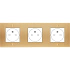 MODELEC - Façade Confidence Laiton Brosse Triple Horizontale 3X B.Ticino