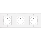 MODELEC - Façade Confidence Laiton Blanc Mat Triple Horizontale 3X B.Ticino