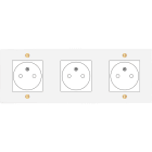 MODELEC - Façade Confidence Laiton Blanc Email Triple Horizontale 3X B.Ticino