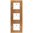 MODELEC - Façade Confidence Laiton Vieux Bronze Triple Verticale 3X B.Ticino