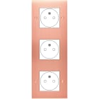 MODELEC - Façade Confidence Laiton Cuivre Satine Triple Verticale Ouverture 44X44