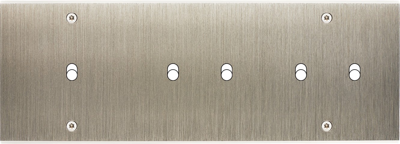 MODELEC - Façade Confidence Laiton Acier Brosse Triple Horizontale B1 B2 B2 à Vis