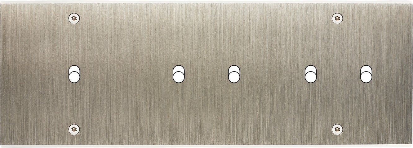 MODELEC - Façade Confidence Laiton Acier Brosse Triple Horizontale B1 B2 B2 à Vis