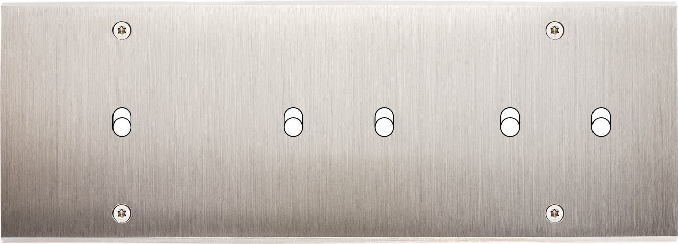 MODELEC - Façade Confidence Laiton Nickel Satine Triple Horizontale B1 B2 B2 à Vis