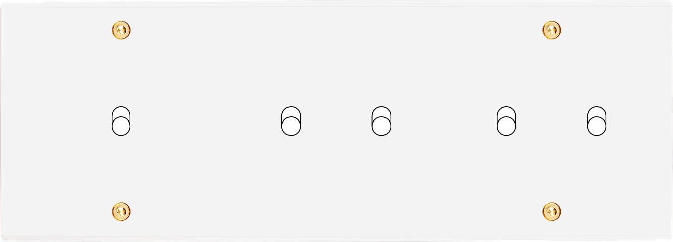 MODELEC - Façade Confidence Laiton Blanc Email Triple Horizontale B1 B2 B2 à Vis