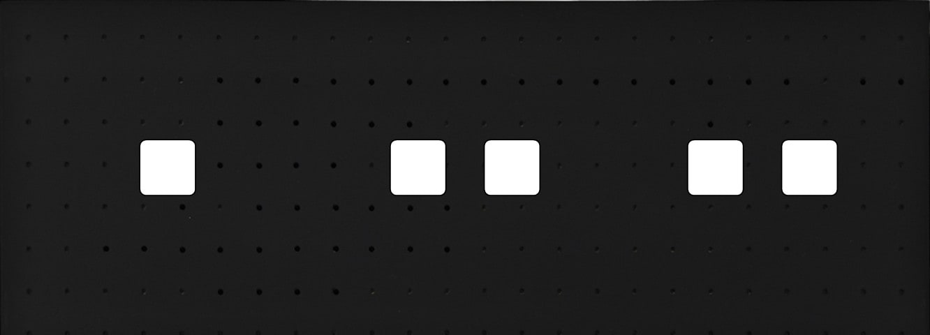 MODELEC - Façade Empreintes POINT Noir Triple Horizontale 1 bouton 2 boutons 2 boutons M