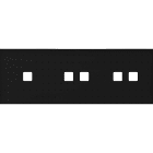 MODELEC - Façade Empreintes POINT Noir Triple Horizontale 1 bouton 2 boutons 2 boutons M