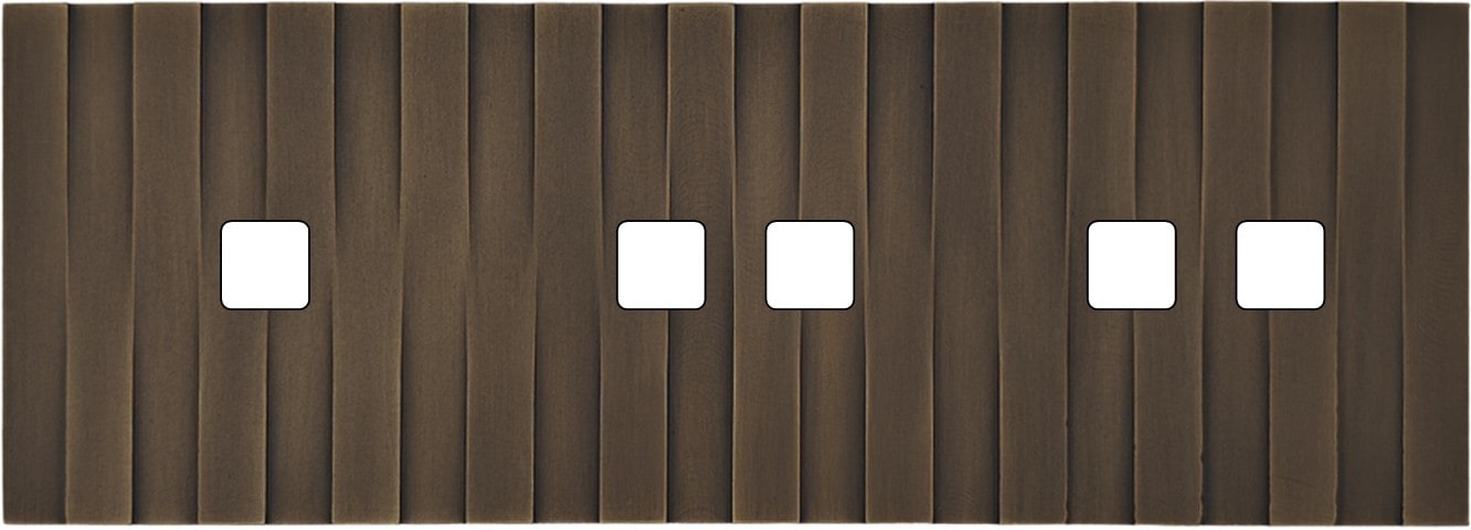 MODELEC - Façade Empreintes LIGNE Vieux Bronze Triple Horiz 1 bouton 2 boutons 2 boutons M