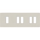 MODELEC - Façade "M" Nickel Brosse Triple Horizontal 1 Bouton 2 Boutons 2 Boutons magnétiq