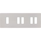 MODELEC - Façade "M" Nickel Sable Triple Horizontale 1 Bouton 2 Boutons 2 Boutons magnétiq