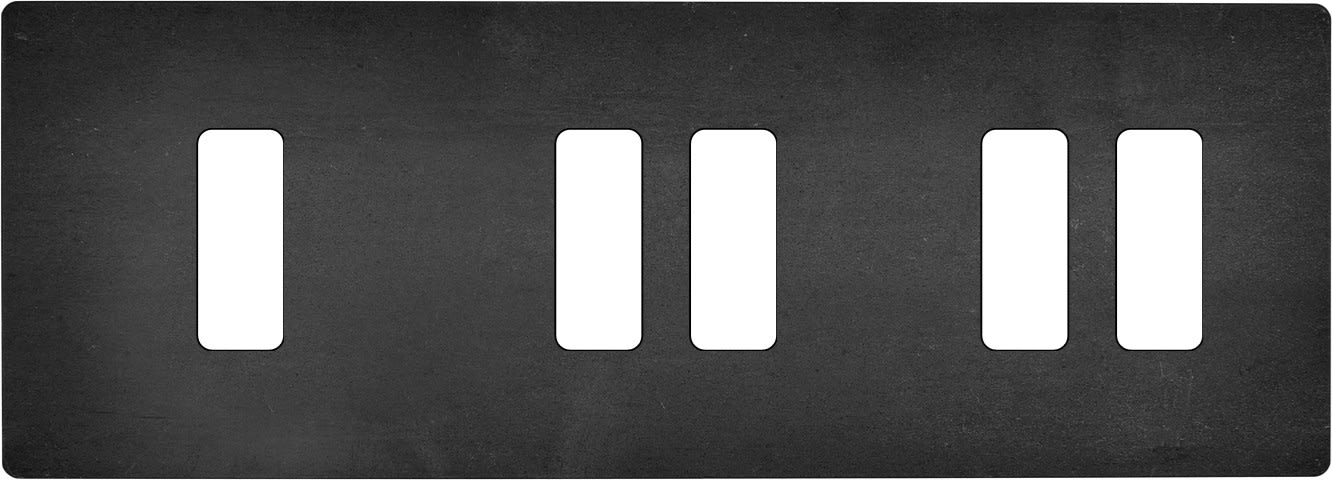 MODELEC - Façade "M" Acier Verni Triple Horizontale 1 Bouton 2 Boutons 2 Boutons magnétiq