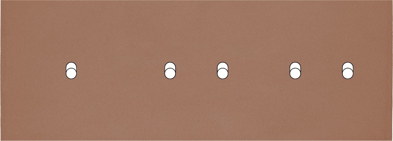 MODELEC - Façade Désir Moka Mat Triple Horizontale B1 B2 B2