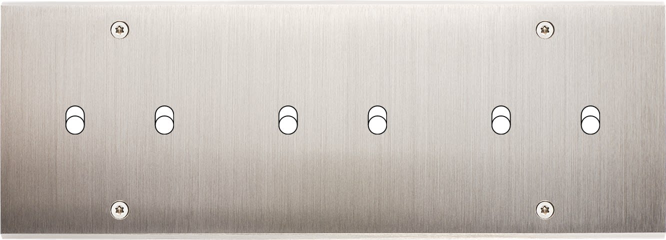 MODELEC - Façade Confidence Laiton Nickel Satine Triple Horizontale B2 B2 B2 à Vis