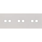 MODELEC - Façade Empreintes PLAN Blanc Triple Horizontale 3 x 2 boutons, magnétique