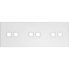 MODELEC - Façade Empreintes POINT Blanc Triple Horizontale 3 x 2 boutons, magnétique