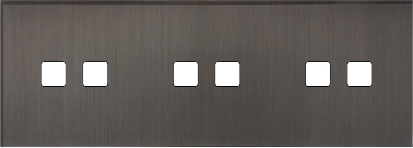 MODELEC - Façade Empreintes ANGLE Canon de Fusil Triple Horizontale 3 x 2 boutons M