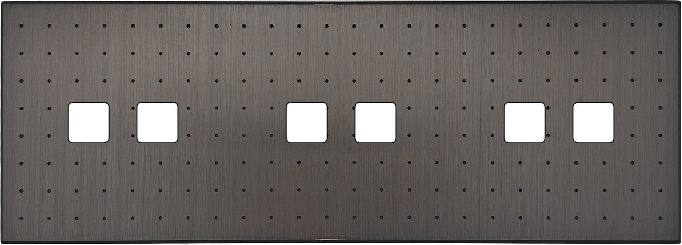 MODELEC - Façade Empreintes POINT Canon de Fusil Triple Horizontale 3 x 2 boutons M