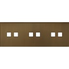 MODELEC - Façade Empreintes ANGLE Vieux Bronze Triple Horizontale 3 x 2 boutons M
