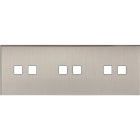 MODELEC - Façade Empreintes ANGLE Nickel Satiné Triple Horizontale 3 x 2 boutons M
