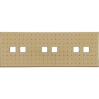 MODELEC - Façade Empreintes POINT Laiton Satiné Triple Horizontale 3 x 2 boutons M
