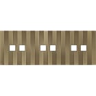 MODELEC - Façade Empreintes LIGNE Laiton Satiné Triple Horizontale 3 x 2 boutons M