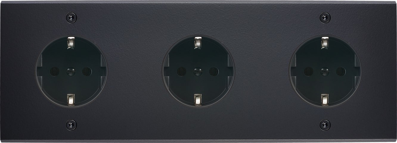 MODELEC - Façade Confidence Laiton Noir Mat Triple Horizontale 3Xpck V