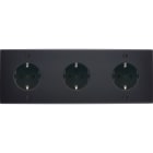 MODELEC - Façade Confidence Laiton Noir Mat Triple Horizontale 3Xpck V