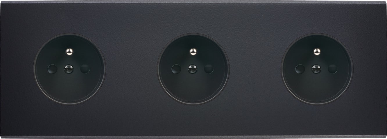 MODELEC - Façade Confidence Laiton Noir Triple Horizontale PC Pc Pc