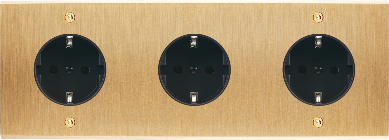 MODELEC - Façade Confidence Laiton Brosse Triple Horizontale Pckpckpck Vis