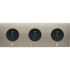 MODELEC - Façade Confidence Laiton Acier Brosse Triple Horizontale PC Pc PC à Vis